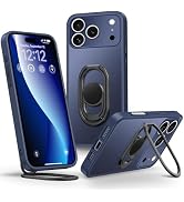 Shields Up for iPhone 17 Pro Max Case with Stand, Phone Case Clear with Double Ring Holder [Adjus...