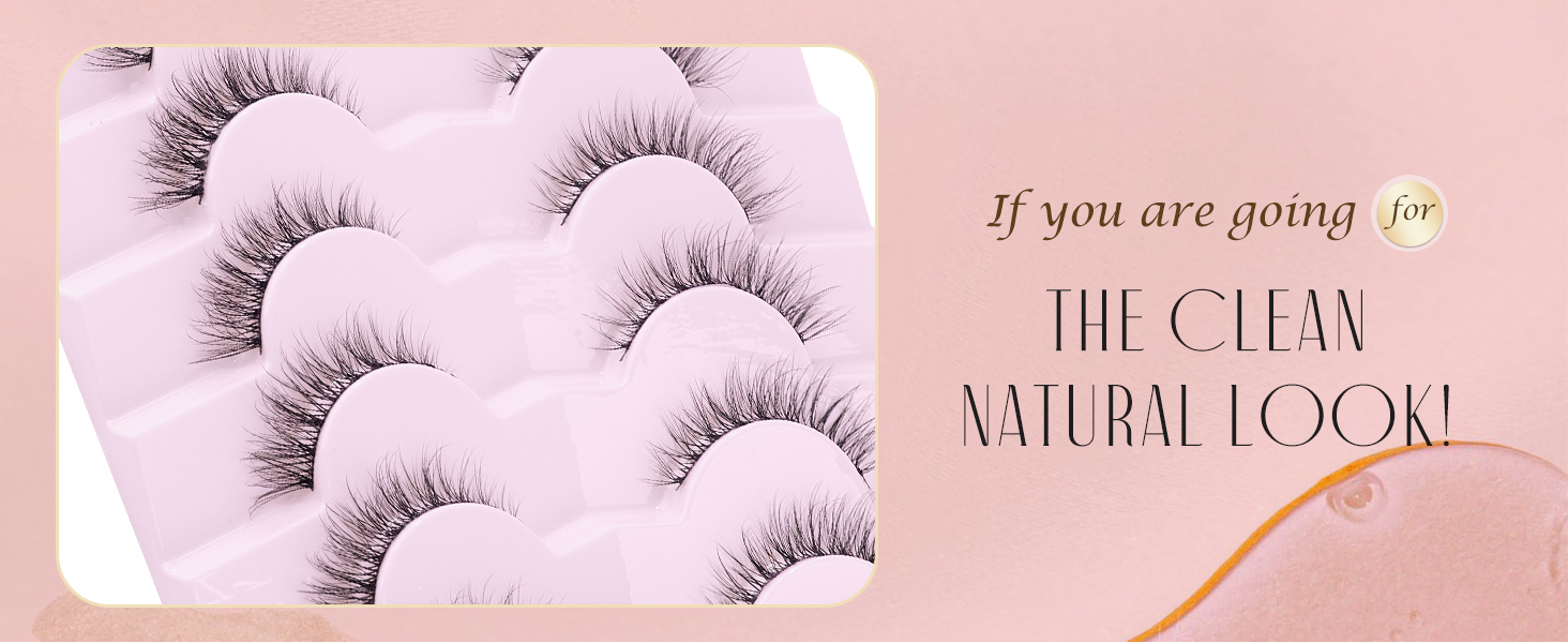 Natural Lashes Wispy Lashes Natural Look False Eyelashes