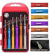6PC Magnetic Small Screwdriver Set - Flathead and Phillips Micro Head Mini Screwdriver Set Precis...