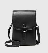Small Crossbody Bags for women trendy with Card slots, Leather Cell Phone Purse Lightweight Black