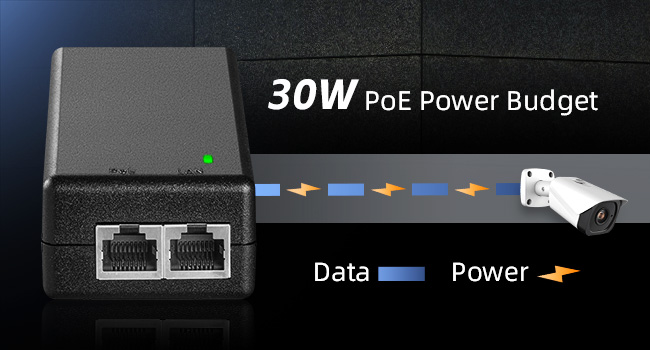 Gigabit 30W POE Injector