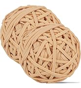 AIWOQI Rubber Band Ball size #33 rubber bands Light brown 2 Pack ball About 260pcs elastic Bands ...