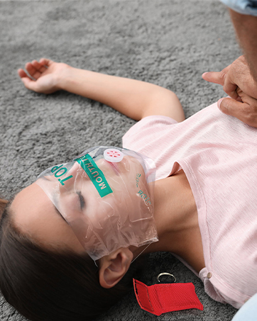 CPR Mask Disposable CPR Shield Mask Emergency Mask Key Chain Ring