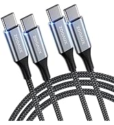 ZOOAUX 2 Pack USB C to USB C Cable-60W Fast Charging USB C Cable,Nylon Braided Type C Charger Cor...