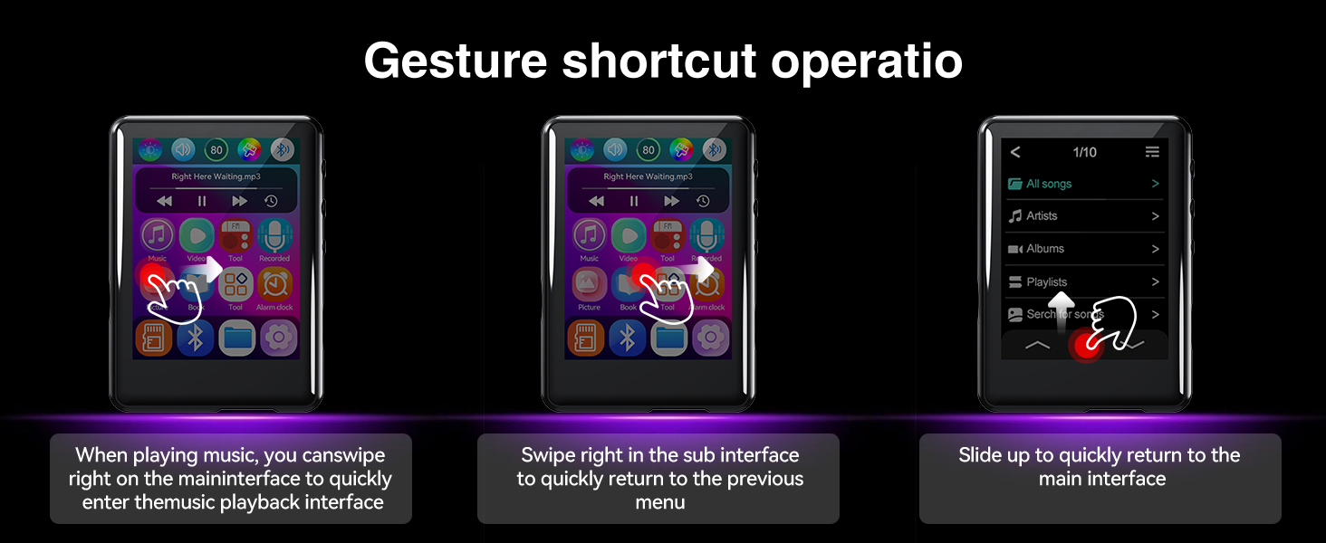 Gesture shortcut operatio