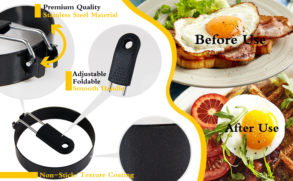 LXLOVESM Egg Rings Set