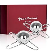 Wiszou 2 Pcs Espresso Coffee Cooler with Reusable Ice Coffee Frozen Balls, Stainless Steel Chilli...