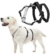 PUPTECK Escape Proof Dog Harness - No Pull Soft Padded Full Body Pet Halter Harness with Lift Han...