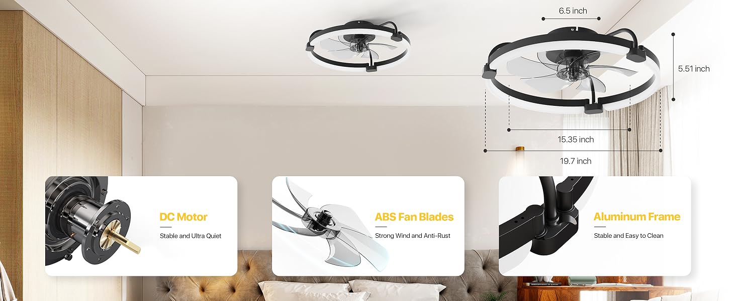 bedroom ceiling fan with lights