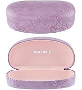 molshine Hard Shell Sunglasses Case,Classic Large Glasses Case for Sunglass, Eyeglasses with Clea...