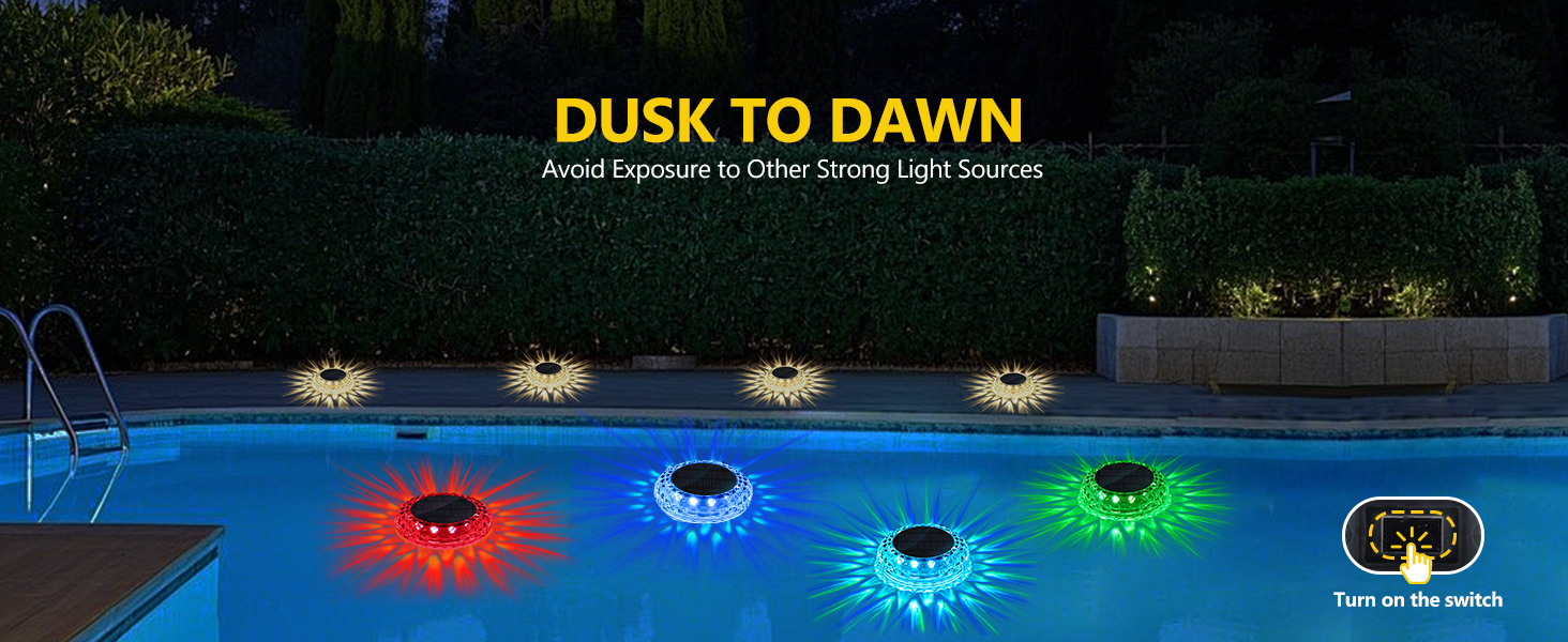 floating solar pool lights