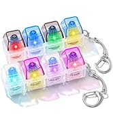 Dalycro 2PCS Keyboard Fidget Toy for Adults 4 in 1 Keyboard Clicker Fidget Keychain with LED Ligh...