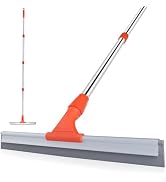 ITTAR Floor Squeegee with 60" Stainless Steel Handle, 17.2" Silicone Blade Floor Scrubber for Bat...