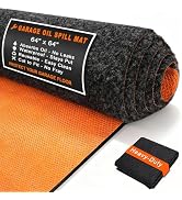 Golener Oil Spill Mat - 64”x64” Garage Floor Mat for Under Car, Rubber Floor Mats, Absorbent Oil ...