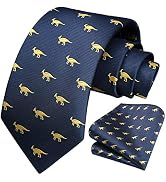 HISDERN Ties for Men Fun Animal Tie Handkerchief Business Classic Designer Mens Ties Novelty Neck...