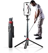 EUG-PRODUCTS 62" Phone Tripod & Selfie Stick for Golf Training, Extendable Cell Phone Tripod Stan...
