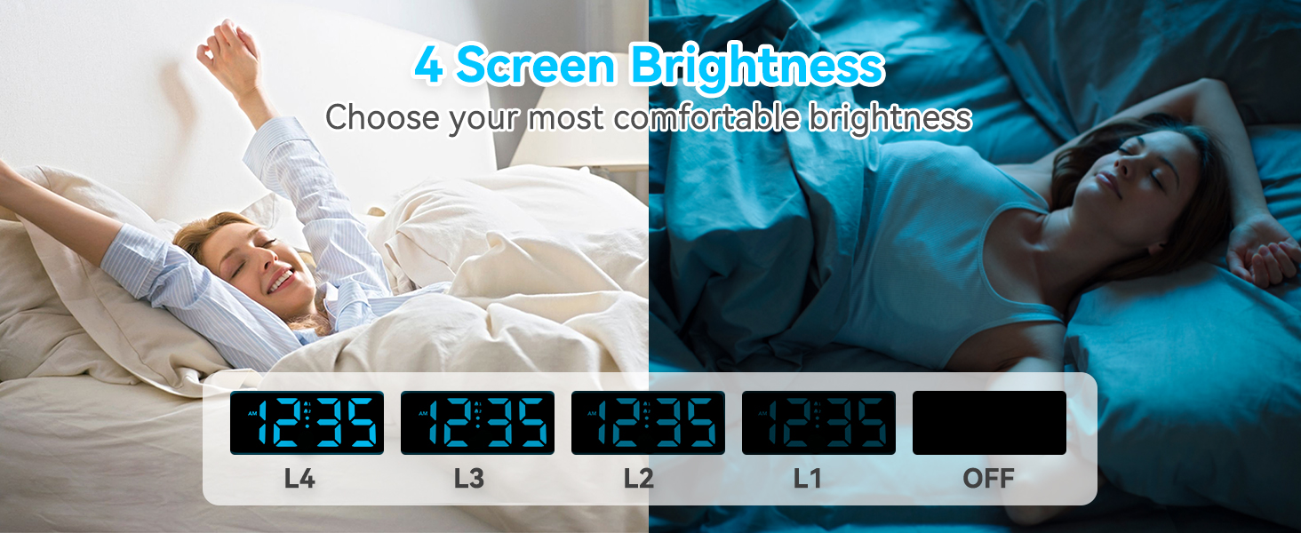 loud alarm clock with adjustable brightness