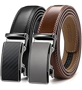 CHAOREN Mens Dress Belt Leather 2 Pack - Mens Ratchet Belt for Dress Shirt and Pants Every Occasi...