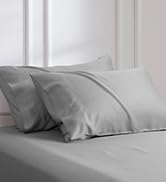 David's Home Summer Cooling Pillowcases, King Size Pillow Cases 2 Pack, Silky Soft Breathable Pil...