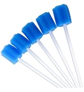 50 Pieces Disposable Oral Swabs Bulk Mouth Sponge Stick Swabsticks Unflavored for Elderly Kids Ad...
