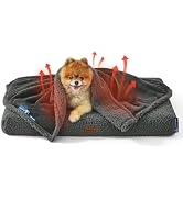 Bedsure Self Warming Blanket for Small Dogs & Cats - Waterproof, Washable, Sherpa Fleece Puppy Bl...