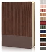 TSFPapier Lined Journal Notebook for Work College Ruled Note Book 5.79"x8.27" A5 PU Leather Daily...