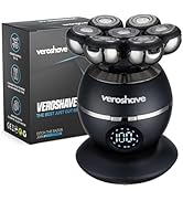 Veroshave 7-Blade Cordless Rechargeable Bald Head Shaver for Men - Electric Head Trimmer with Cur...