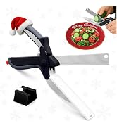 Cutting Board Scissors - 2 In 1 Stainless Steel Vegetable Scissors Cutting Board Knife, Dishwashe...