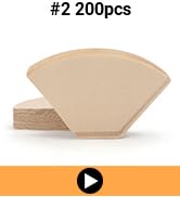 Coffee Filters Paper #2 Cone 200 pcs Burlywood Brown disposable Coffee Filter Paper Making Coffee