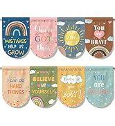 Nlicrst 8 Pcs Boho Classroom Curtains with Inspirational Words Rainbow Colorful Window Decor for ...