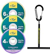 SF Clear Fluorocarbon Tippet Line with Holder Fly Fishing Tippets Leaders Trout 0X 1X 2X 3X 4X 5X...