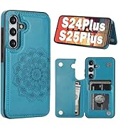 PASNEW Wallet Case for Samsung Galaxy S25Plus/S24Plus,RFID Blocking Card Holder Flower Leather Ma...