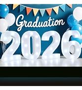 2026 Number Sign Graduation Decorations, 2026 Marquee Light Up Numbers, Battery Operated Number L...