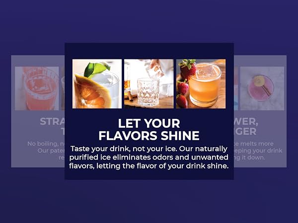 No more funky ice taste, True Cubes tastes pure naturally.