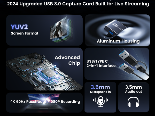 2024 upgrade USB3.0 capture card