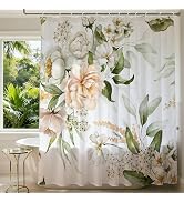 CedarShin Floral Flower Shower Curtain Set with 12 Hooks,Thick 120GSM 72x72 | Bathroom Décor,Poly...