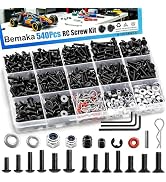 Bemaka 540Pcs RC Screw Kit, Universal Hardware Fasteners with Screws, Nuts, Washers, Clips, O-Rin...