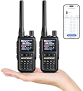 BAOFENG UV-5R Mini Dual Band Handheld Ham Radio, Wireless APP Programming, Dual PTT, USB-C Chargi...