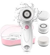 TOUCHBeauty Facial Cleansing & Exfoliator Brush Set with Travel Case 3 Professional Cleansing Bru...