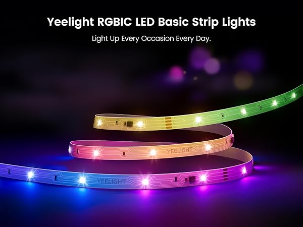 Smart RGBIC Light Strip for bedroom/ Livingroom/ Gaming Room/ Christmas