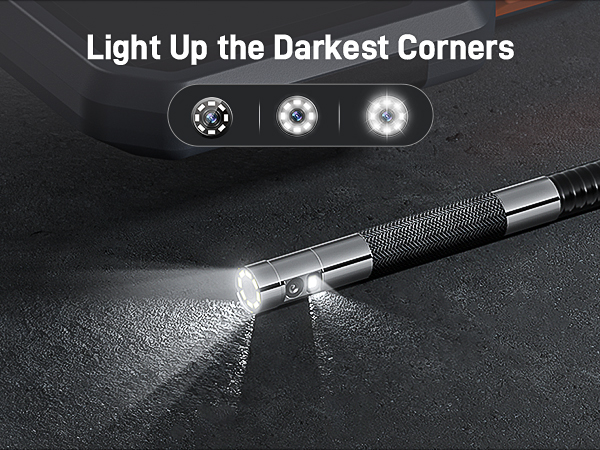 Articulating Borescope Endoscope Camera with light Industrial Inspection Camera with LED