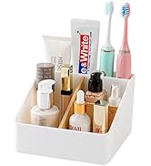 Toothbrush Holder for Bathrooms, 4 Slots Tooth Brush Holder with Detachable Bamboo Dividers, Coun...