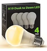 LOHAS Dusk to Dawn Sensor Light Bulbs, 40W Equivalent LED Outdoor Lighting, Warm White 2700K Auto...