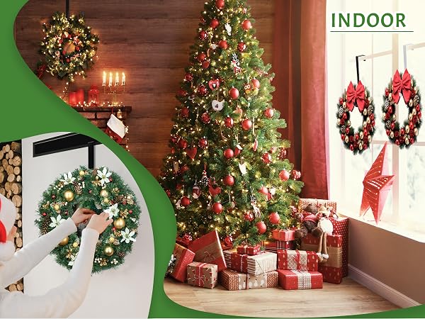 ZningEsxi 12 in Wreath Hangers 1 Pc Front Door Hanger Hook Christmas Halloween Easter Fall Wreaths