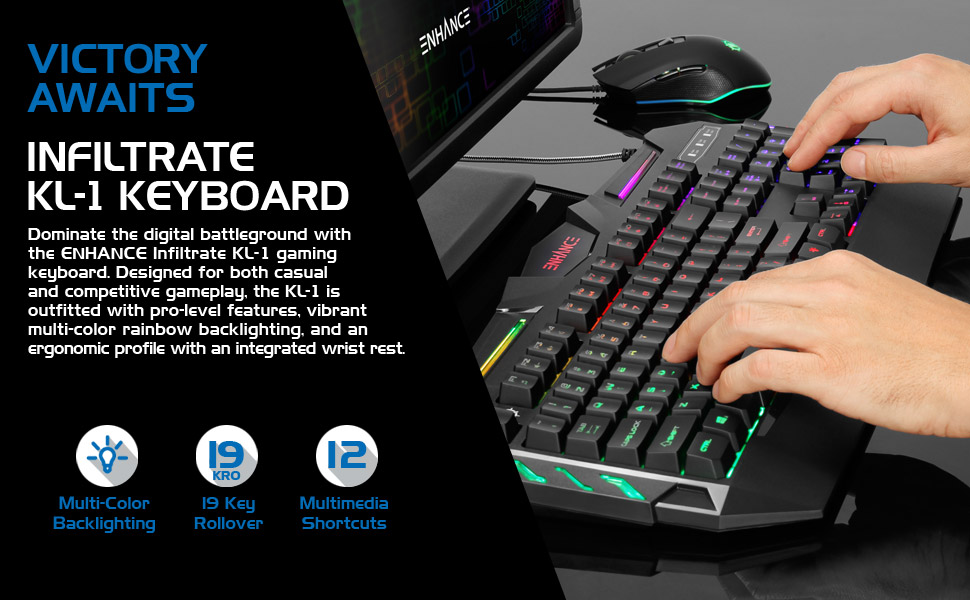 Infiltrate KL1 keyboard on a desk
