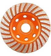 Concrete Diamond Turbo Grinding Cup Wheel,BRSCHNITT 4-1/2 inch Angle Grinder Diamond Turbo Row Cu...