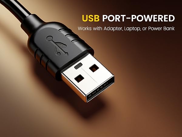 Glocusent clip on Light with USB Powered for Continuous Use (No Battery Required)