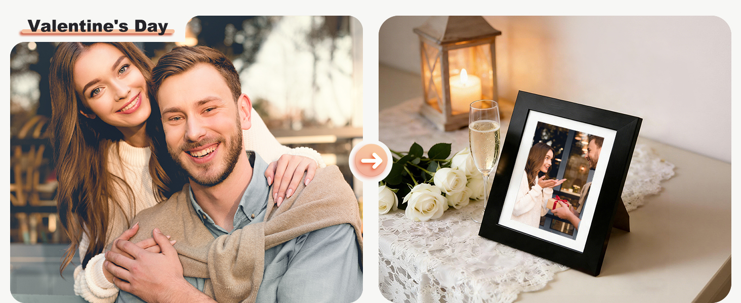 KINLINK Picture Frame is the perfect choice as a Valentine& Day gift