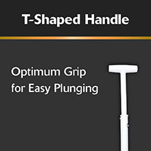 t-shaped handle for optimum grip