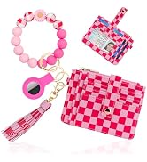 Sunpour Wristlet Wallets for Women Cute Keychain Wallet with AirTag Holder RFID Small Credit Card...